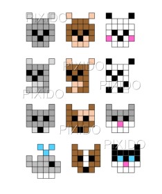 Sada mini zvířátek vhodná na přívěsky Pixido