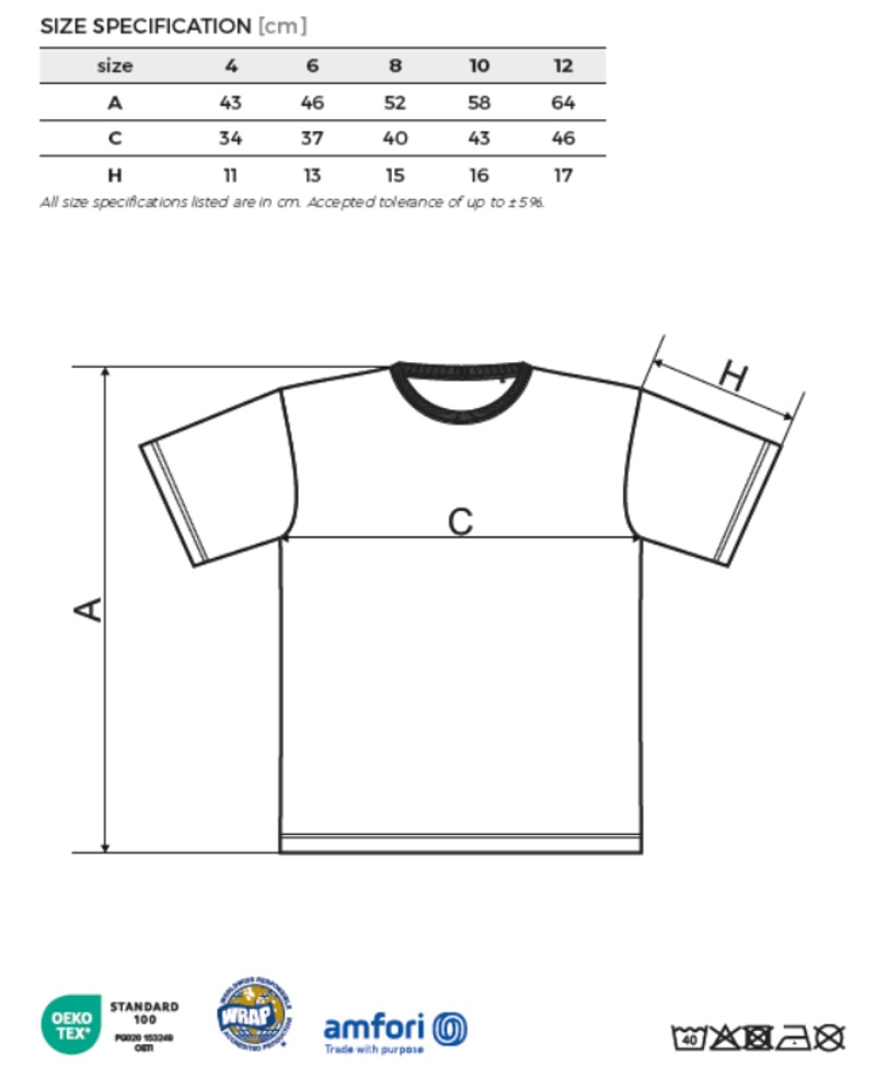 Tabulka velikostí Basic Free